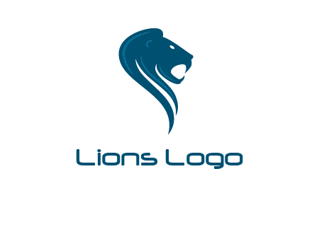 side face of lion logo