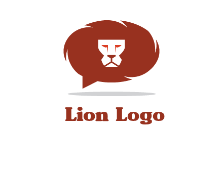 chat icon with lions logo