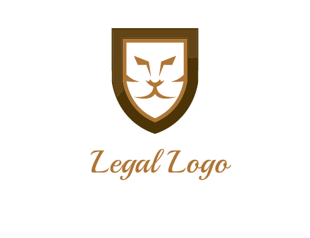 lion face in shield logo