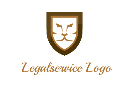 lion face in shield logo