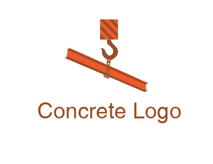 crane hook lifting beam construction logo