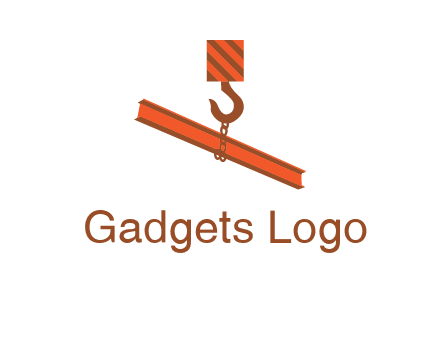 crane hook lifting beam construction logo