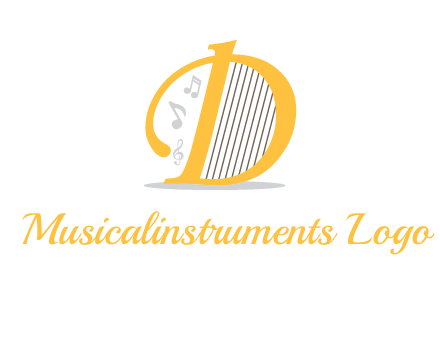 harp instrument in D logo