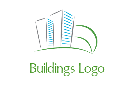 swoosh buildings construction logo