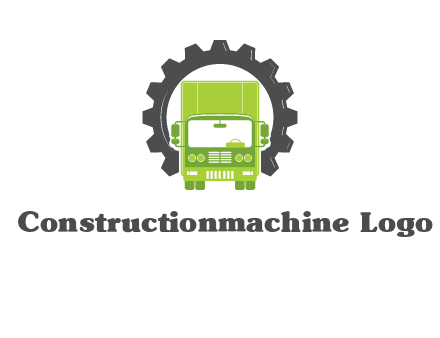 construction truck in a gear icon