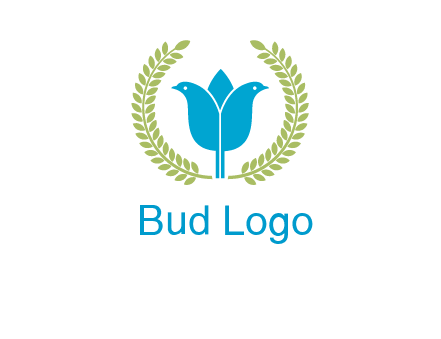 2 birds in leaf branch logo