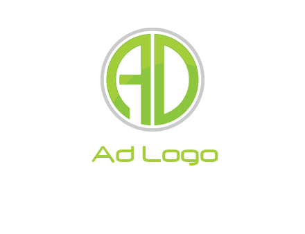 letters A and D in a circle logo