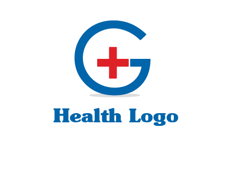 cross inside letter G logo