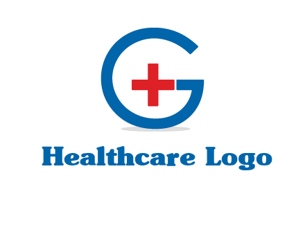 cross inside letter G logo