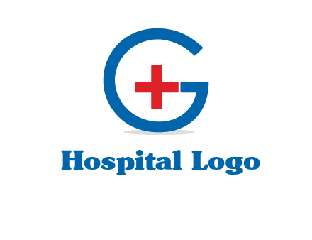 cross inside letter G logo