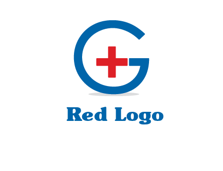 cross inside letter G logo