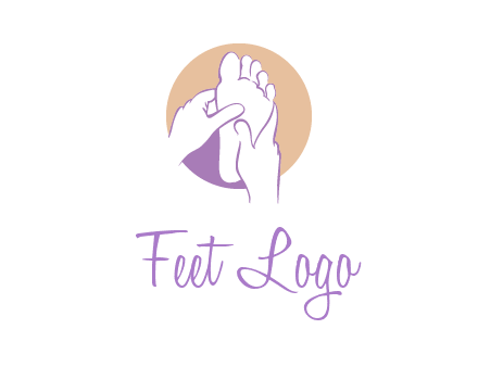 foot massage in circle logo