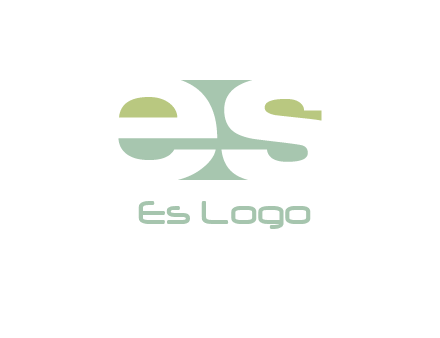 Letters ES are in rectangle shape logo