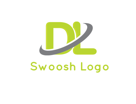 Swoosh around Letters DL logo