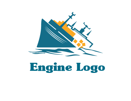 sinking ship with falling consignment insurance logo