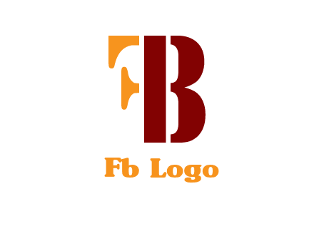 abstract letter F with letter B