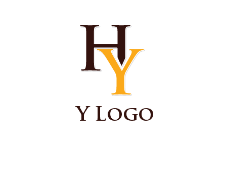 letter H behind letter Y