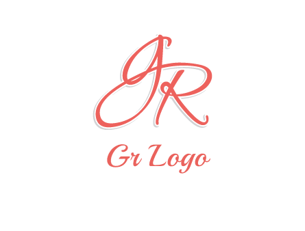 script font letter GR