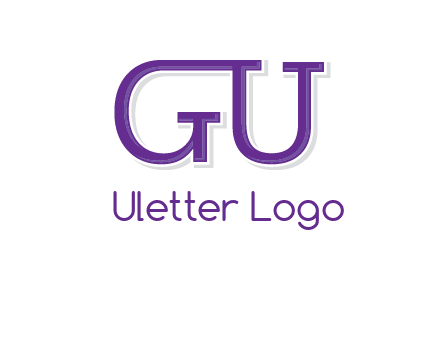 letter GU joined together