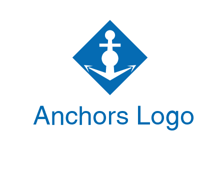 anchor in rhombus transport logo