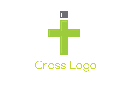 letter IT forming cross logo