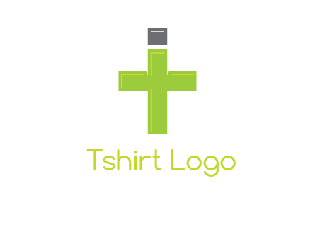 letter IT forming cross logo