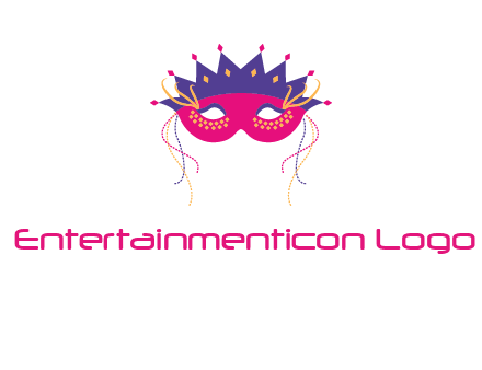 fancy masquerade mask entertainment logo