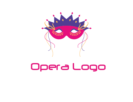 fancy masquerade mask entertainment logo