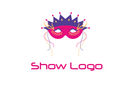 fancy masquerade mask entertainment logo