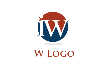 Letters i and w inside circle logo