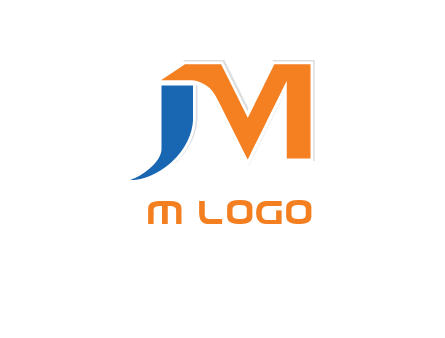 letter j merge with letter m logo