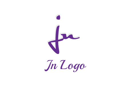 elegant letter jn logo