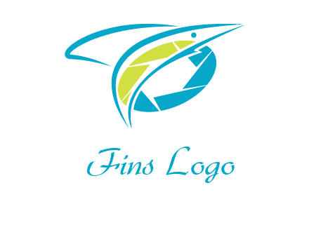 shutter and swoosh fish photography logo