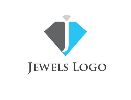 letter j inside diamond shape logo