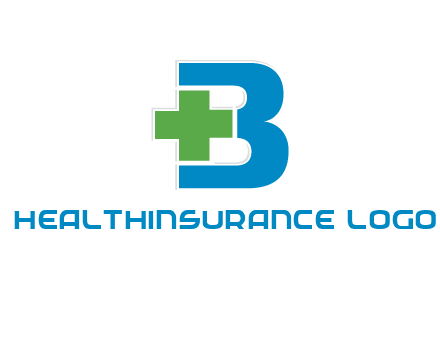 medical sign incorporated with letter B logo