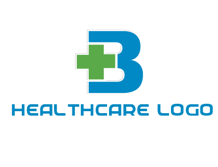 medical sign incorporated with letter B logo