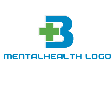 medical sign incorporated with letter B logo