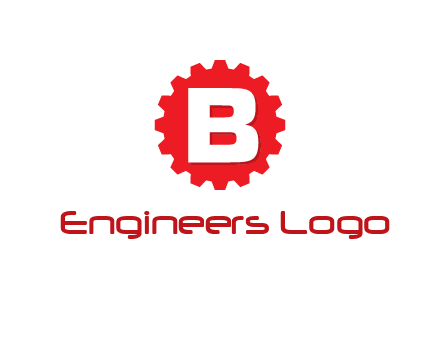 letter B in gear logo