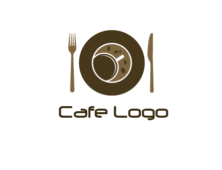 crockery incorporated with coffee cup and beans logo