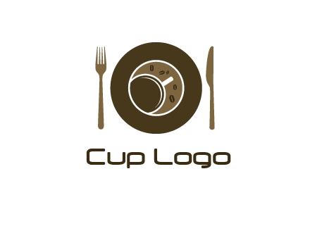 crockery incorporated with coffee cup and beans logo