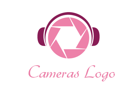 shutter with headphones photography logo