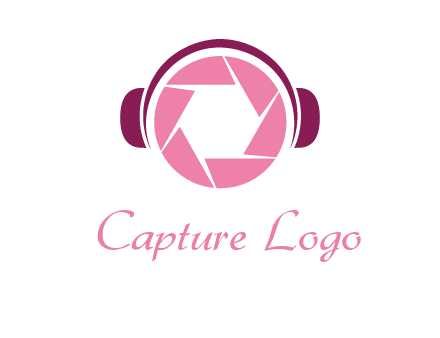 shutter with headphones photography logo