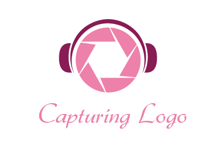 shutter with headphones photography logo