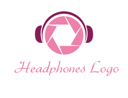 shutter with headphones photography logo