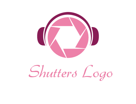 shutter with headphones photography logo