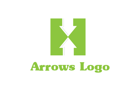 arrows inside Letter H logo