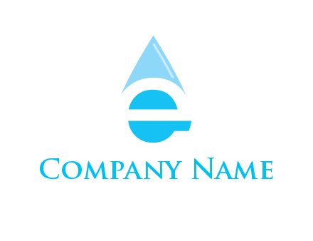 letter e incorporated with water drop logo