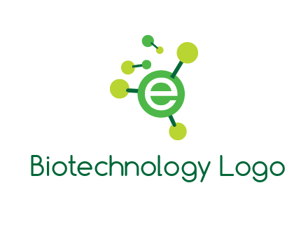 letter e inside circle with chemical bond logo