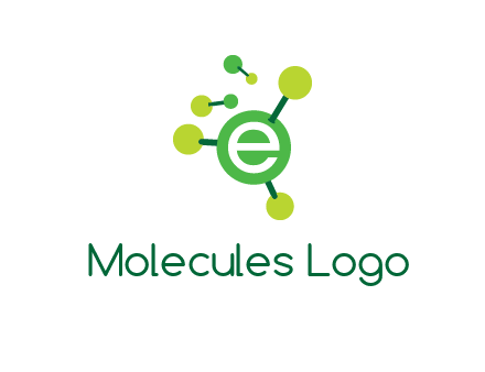 letter e inside circle with chemical bond logo