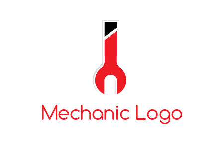 letter i incorporated with open end wrench logo